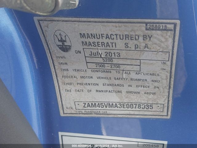 ZAM45VMA3E0078035 Maserati Granturismo Mc/sport