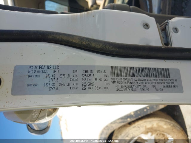 3C4NJCBB6JT140447 Jeep Compass Latitude Fwd