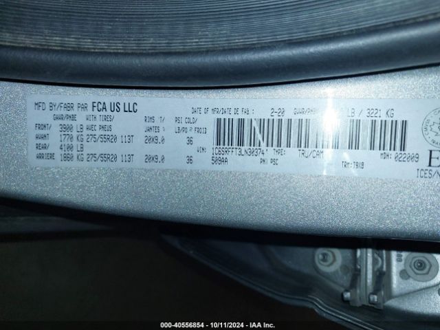 1C6SRFFT3LN303744 RAM 1500 Big Horn
