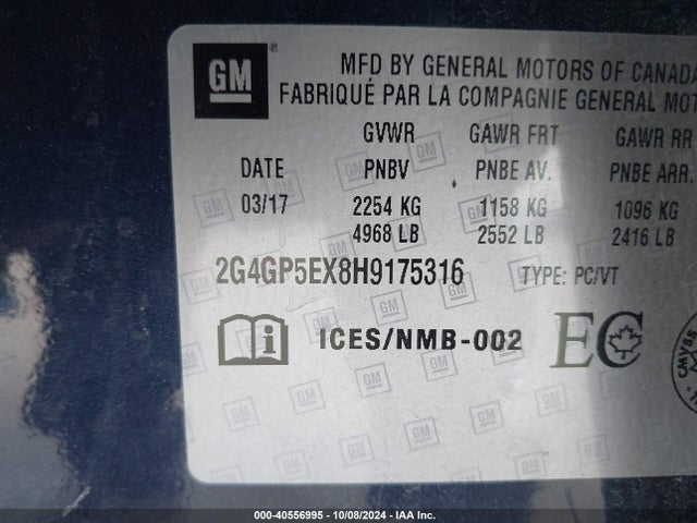 Buick Regal 2017 2G4GP5EX8H9175316 Image 9