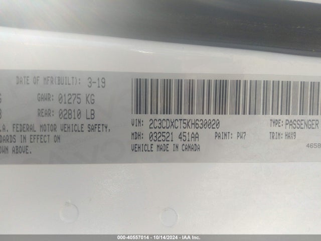 Dodge Charger R/t Rwd 2019 2C3CDXCT5KH630020 Image 9