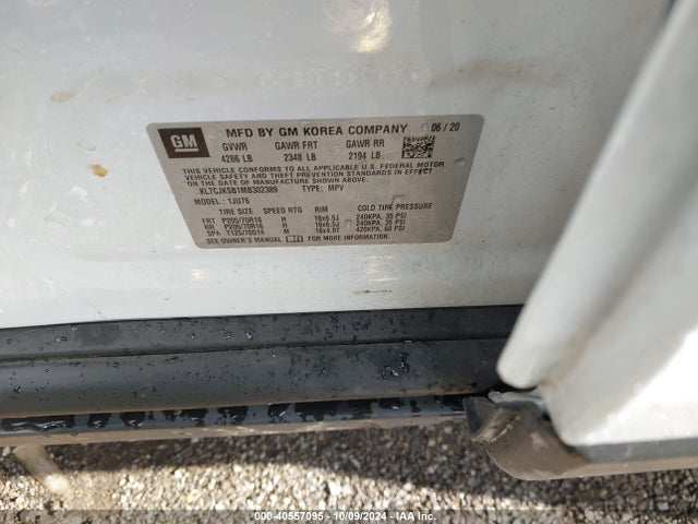 Chevrolet Trax Fwd Ls 2021 KL7CJKSB1MB302389 Image 9