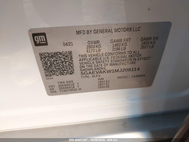 Buick Enclave Awd Essence 2021 5GAEVAKW1MJ208114 Image 9