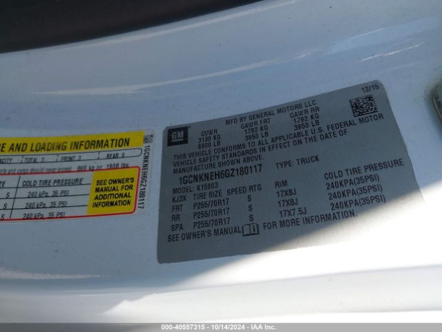 1GCNKNEH6GZ180117 Chevrolet Silverado 1500 Wt