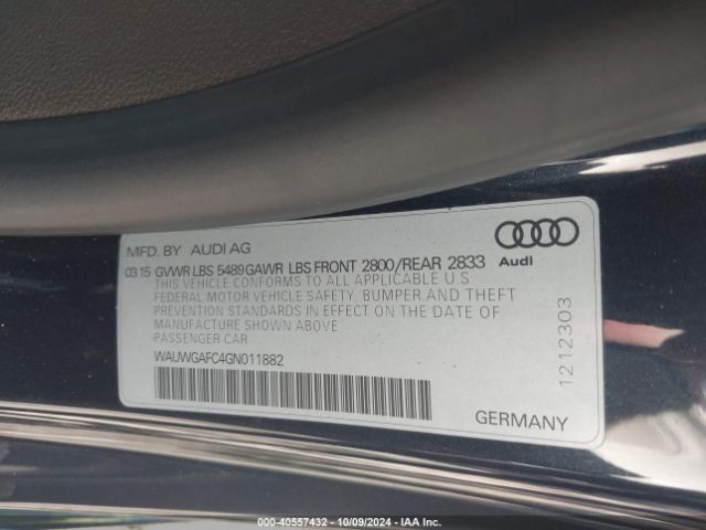 WAUWGAFC4GN011882 Audi A7 3.0t Premium Plus