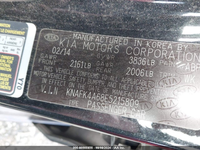 KIA FORTE LX 2014 KNAFK4A68E5215809 Image 9