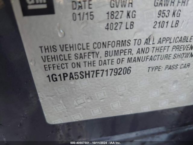 1G1PA5SH7F7179206 Chevrolet Cruze Ls Auto
