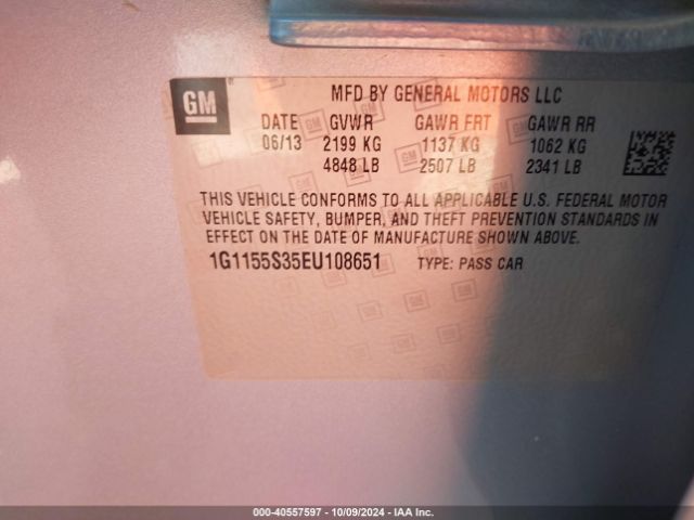 1G1155S35EU108651 Chevrolet IMPALA 2LZ