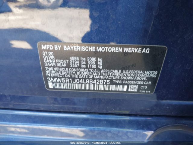 2020 BMW 330I 3MW5R1J04L8B42875 Photo 8