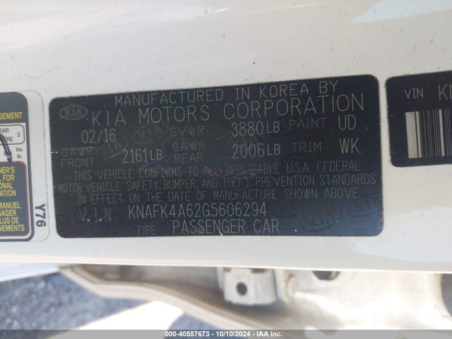 KIA FORTE LX 2016 KNAFK4A62G5606294 Image 9