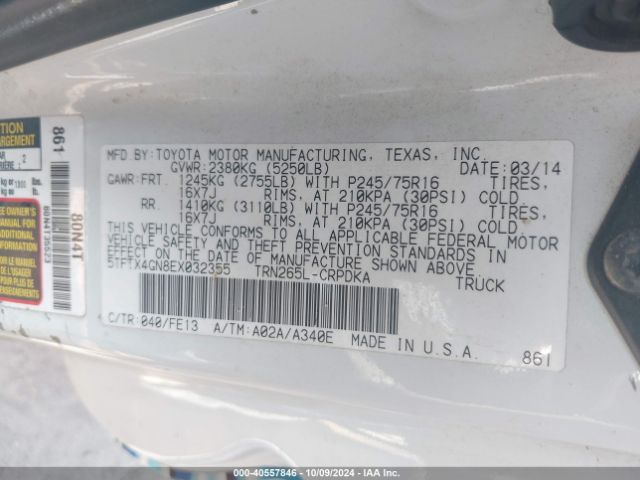 5TFTX4GN8EX032355 Toyota Tacoma Prerunner