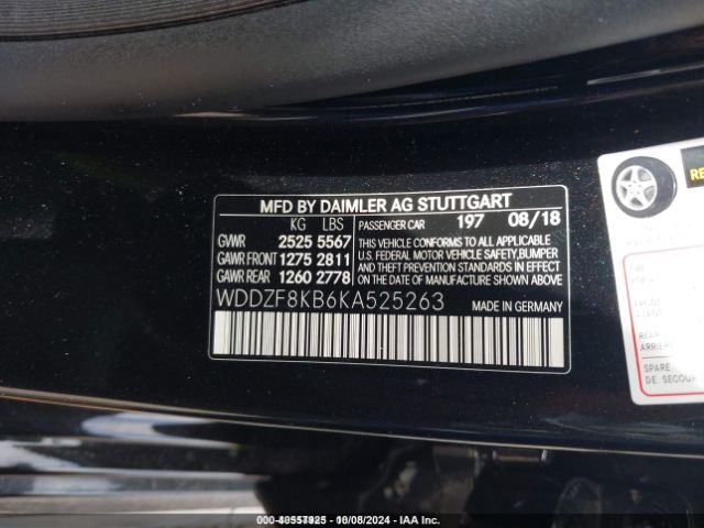 WDDZF8KB6KA525263 Mercedes-Benz Amg E 63 S 4matic