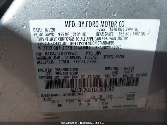 Ford Ecosport Se 2020 MAJ3S2GE1LC383542 Image 9