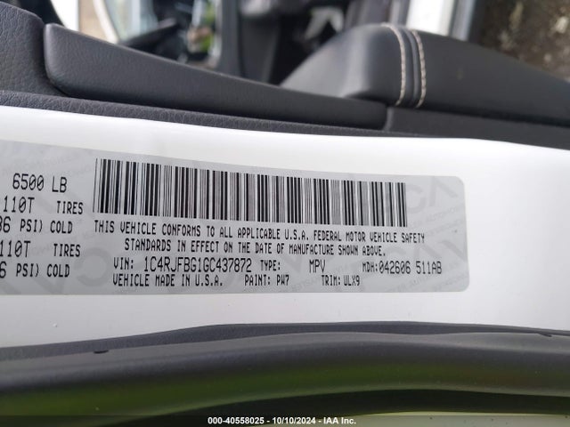 1C4RJFBG1GC437872 Jeep Grand Cherokee Limited
