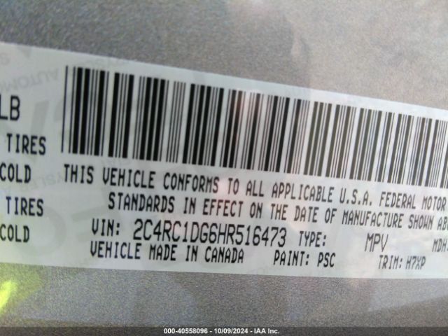 2C4RC1DG6HR516473 Chrysler Pacifica Touring