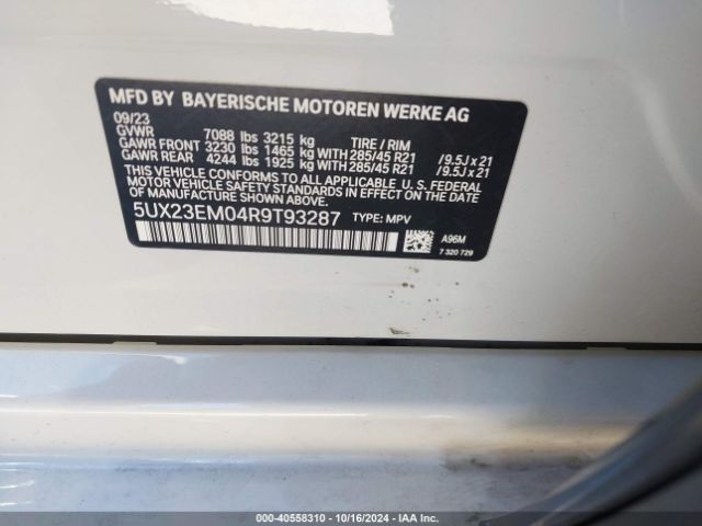 5UX23EM04R9T93287 BMW X7 Xdrive40i