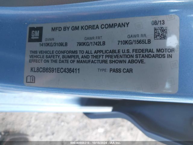KL8CB6S91EC436411 Chevrolet Spark Ls Auto