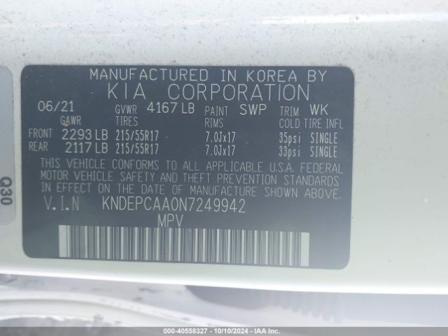 KNDEPCAA0N7249942 KIA Seltos Lx