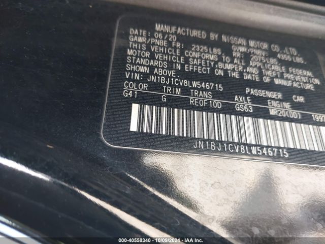 JN1BJ1CV8LW546715 Nissan Rogue Sport Sv Fwd Xtronic Cvt
