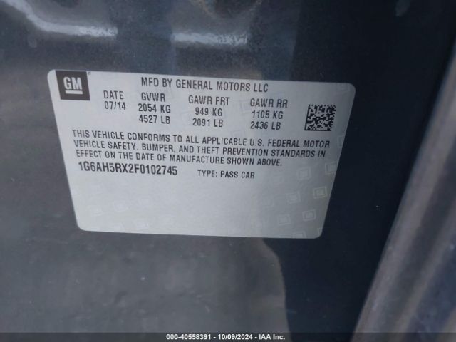 1G6AH5RX2F0102745 Cadillac ATS LUXURY