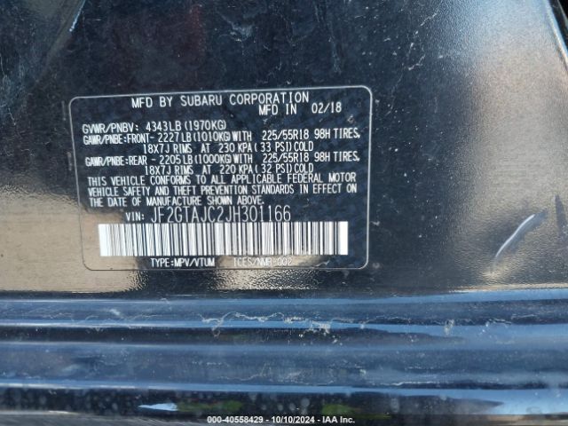 JF2GTAJC2JH301166 Subaru Crosstrek 2.0i Limited