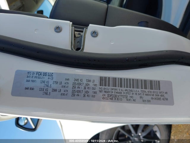 Dodge JOURNEY SE 2019 3C4PDCBB1KT773732 Image 9