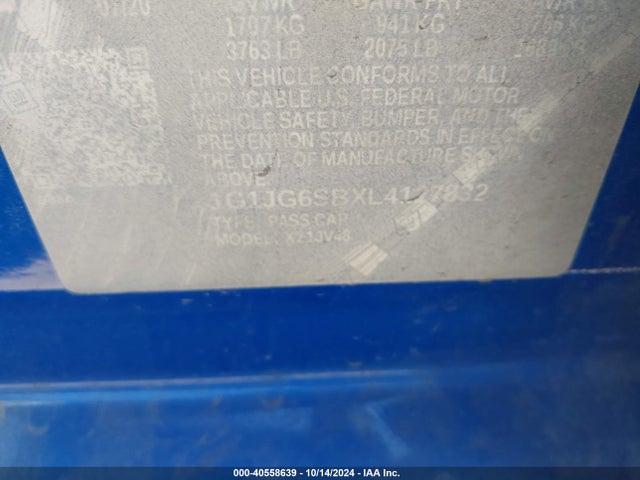1G1JG6SBXL4127832 Chevrolet Sonic Fwd  1fl 5-door