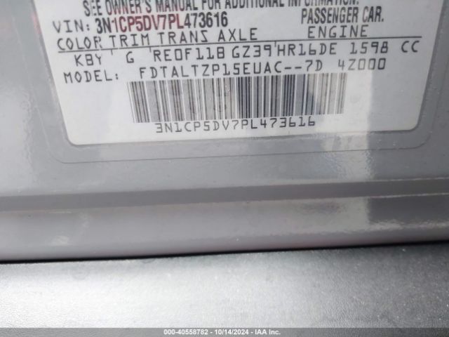 3N1CP5DV7PL473616 Nissan Kicks Sr Xtronic Cvt
