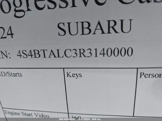 Subaru Outback Onyx Edition 2024 4S4BTALC3R3140000 Image 9