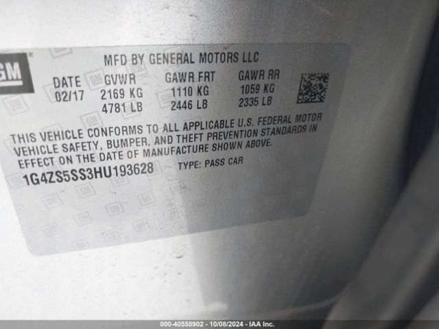 1G4ZS5SS3HU193628 Buick Lacrosse Premium