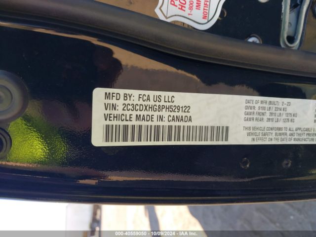 2C3CDXHG8PH529122 Dodge CHARGER GT