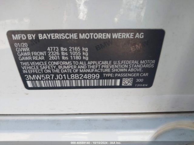 3MW5R7J01L8B24899 BMW 330i Xdrive