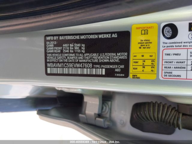WBAVM1C59EVW47608 BMW X1 Sdrive28i