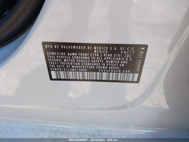 3VWDB7AJ2HM414866 Volkswagen Jetta 1.4t Se