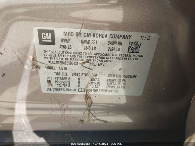 KL4CJDSB4EB596431 Buick Encore Premium