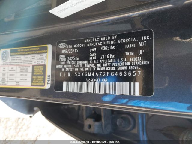 5XXGM4A72FG463657 KIA Optima Lx