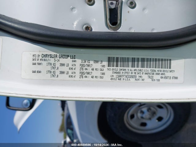 RAM 1500 Tradesman 2014 1C6RR7FTXES328259 Image 9