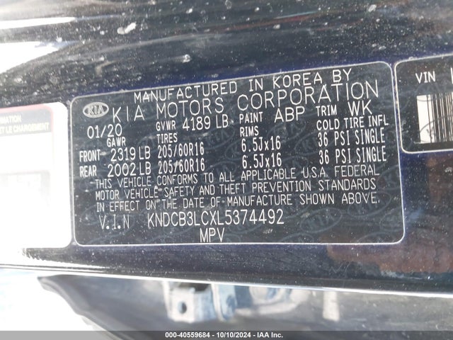 KIA Niro Lxs 2020 KNDCB3LCXL5374492 Image 9