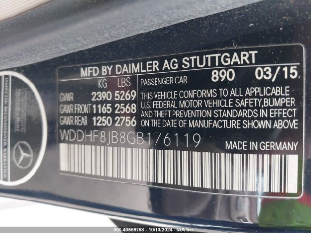 WDDHF8JB8GB176119 Mercedes-Benz E 350 4matic