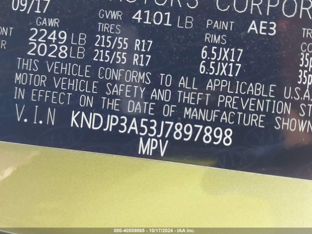 KNDJP3A53J7897898 KIA SOUL +
