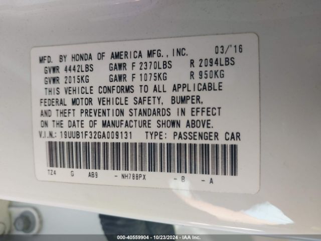 19UUB1F32GA009131 Acura TLX