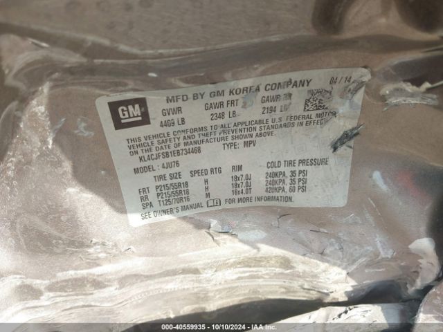 KL4CJFSB1EB734468 Buick Encore Convenience