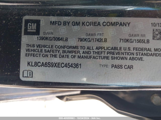 Chevrolet Spark Ls Manual 2014 KL8CA6S9XEC454361 Image 9