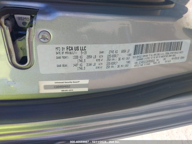 Dodge Grand Caravan Gt 2019 2C4RDGEG9KR693525 Image 9