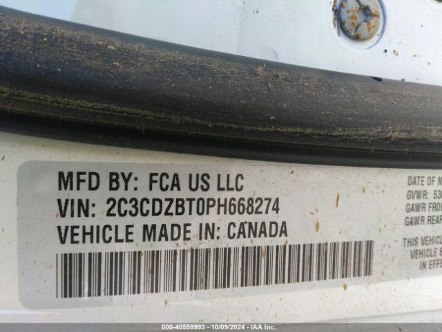 2C3CDZBT0PH668274 Dodge Challenger R/t