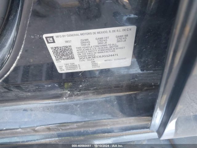 3GCUKSEC0JG124471 Chevrolet Silverado 1500 1lz