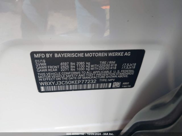 WBXYJ3C50KEP77232 BMW X2 Sdrive28i