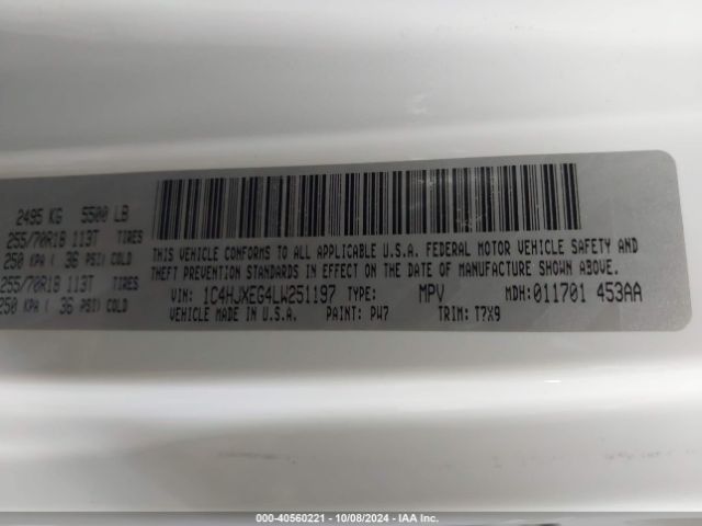 1C4HJXEG4LW251197 Jeep Wrangler Unlimited Sahara 4x4