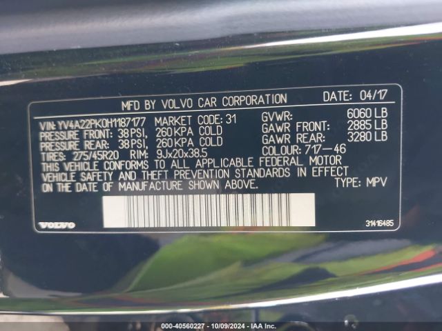 YV4A22PK0H1187177 Volvo Xc90 T6 Momentum