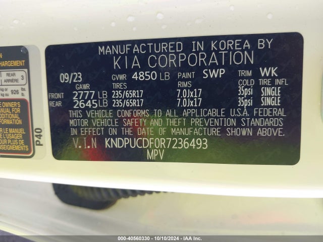KIA Sportage Lx 2024 KNDPUCDF0R7236493 Image 9